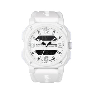 Digital Analog Unisex's Watch - White waterproof_REVO-AD-42WHT-01