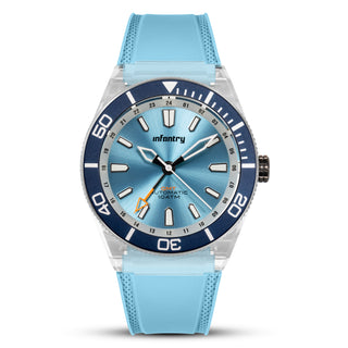 Infantry Automatic Mechanical Men's Watch - Ice Blue waterproof MOD44-GMT-ICE