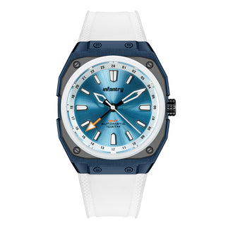 Infantry Automatic Movement Men's Watch - Blue, White MOD42-GMT-ICE