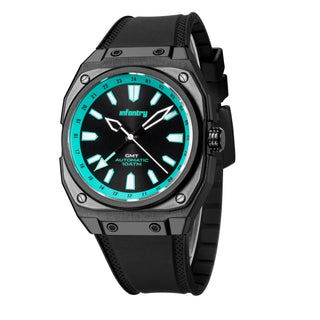 Infantry Automatic Movement Men's Watch - Teal, Blue waterproof MOD42-GMT-TB-02