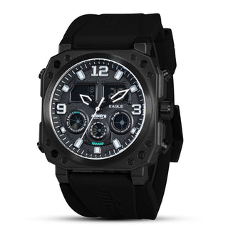 Infantry_Digital Analog Dual Time Men's Watch - Black waterproof_FS-011-BLK-BR_Rubber 01