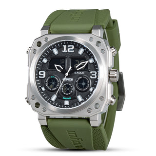 Infantry_Digital Analog Dual Time Men's Watch - Green waterproof_FS-011-S-GR_Rubber 01