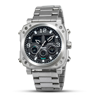Infantry_Digital Analog Dual Time Men's Watch - Silver FS-011-S-S_Stainless_Steel 01