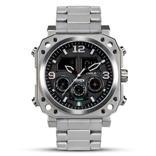 Infantry_Digital_Analog_Dual_Time_Men_s_Watch_FS-011-S-S Stainless Steel