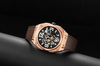 Infantry_Automatic_Movement_Men_s_Watch_-_Gold_Brown_waterproof REVO-MOD-01-C-06